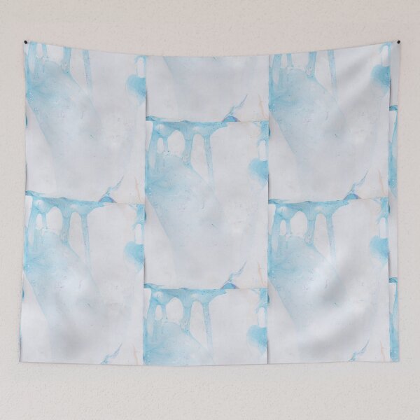Item preview, Blue White Abstract Colorful Ebru Marbling Graphic designed and sold by colorfulglee.