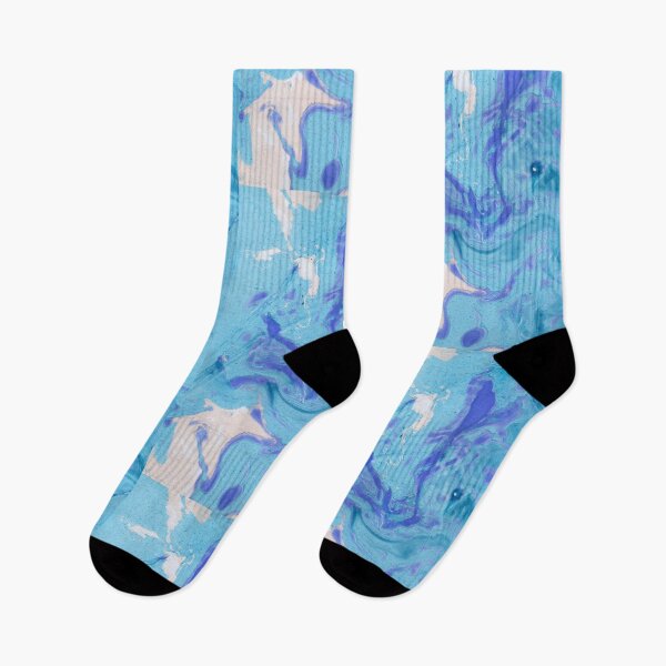 Item preview, Blue White Abstract Colorful Ebru Marbling Graphic designed and sold by colorfulglee.