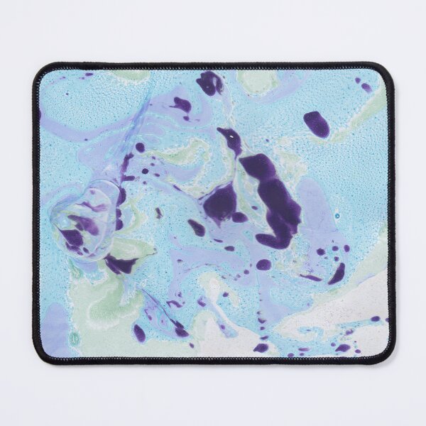 Item preview, Blue Mint Abstract Colorful Ebru Marbling Graphic designed and sold by colorfulglee.