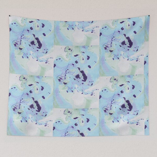 Item preview, Blue Mint Abstract Colorful Ebru Marbling Graphic designed and sold by colorfulglee.