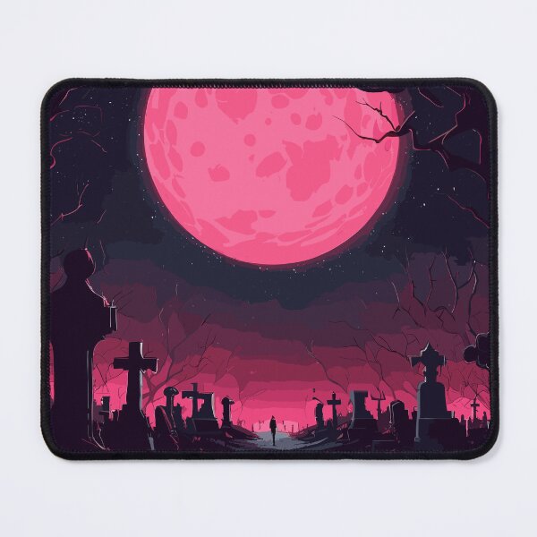 Item preview, Nighttime Melancholy Under the Pink Full Moon designed and sold by TomFrontierArt.
