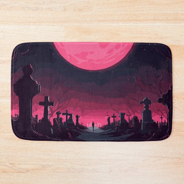Item preview, Nighttime Melancholy Under the Pink Full Moon designed and sold by TomFrontierArt.