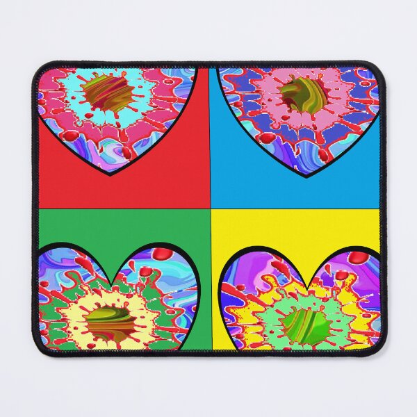 Item preview, pop art heart red yellow blue green by LowEndGraphics designed and sold by LowEndGraphics.