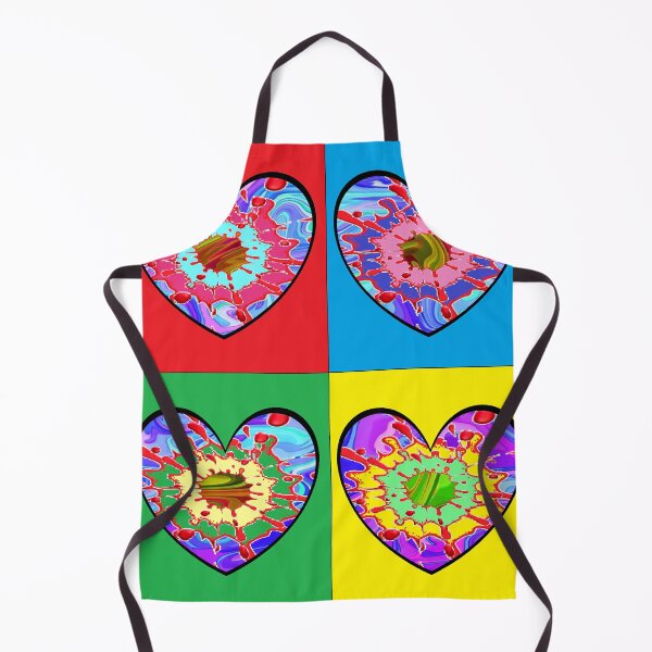 Item preview, pop art heart red yellow blue green by LowEndGraphics designed and sold by LowEndGraphics.