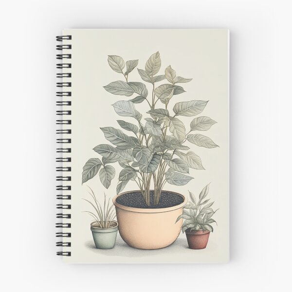 Item preview, Vintage potted plants designed and sold by SimpleWallArt.