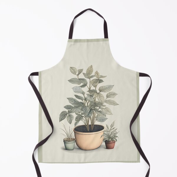 Item preview, Vintage potted plants designed and sold by SimpleWallArt.