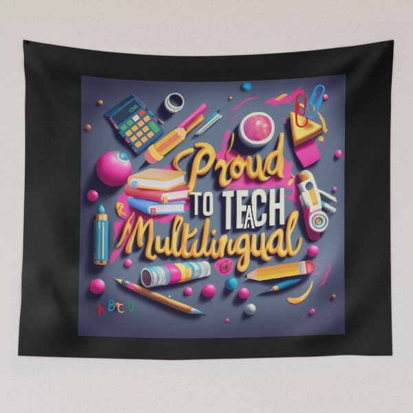 Item preview, PROUD TO TEACH MULTILINGUAL, MOM, DAD, GIFT, PYJAMAS designed and sold by carlos crane.