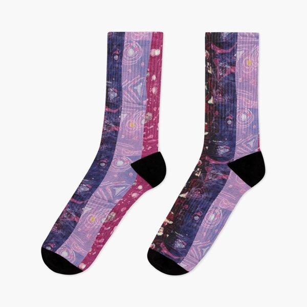 Item preview, purple pink white abstract batik pattern on fabric designed and sold by colorfulglee.