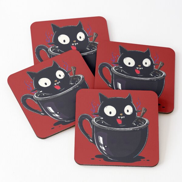 Item preview, Witchy Black cat in cup designed and sold by TomFrontierArt.