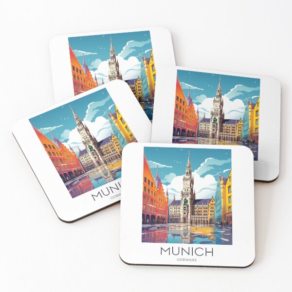 Item preview, A Pop Art Travel Print of Munich - Germany  designed and sold by StudioRedKoala.