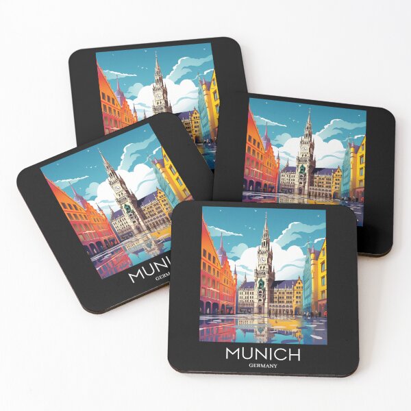 Item preview, A Pop Art Travel Print of Munich - Germany  designed and sold by StudioRedKoala.