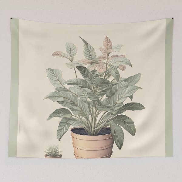 Item preview, Vintage imago of potted plants designed and sold by SimpleWallArt.