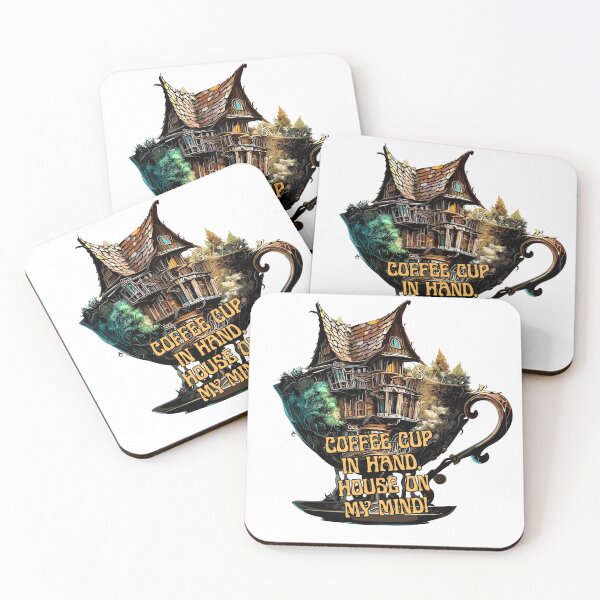 Item preview, Coffe cup in hand, house on my mind! designed and sold by TomFrontierArt.
