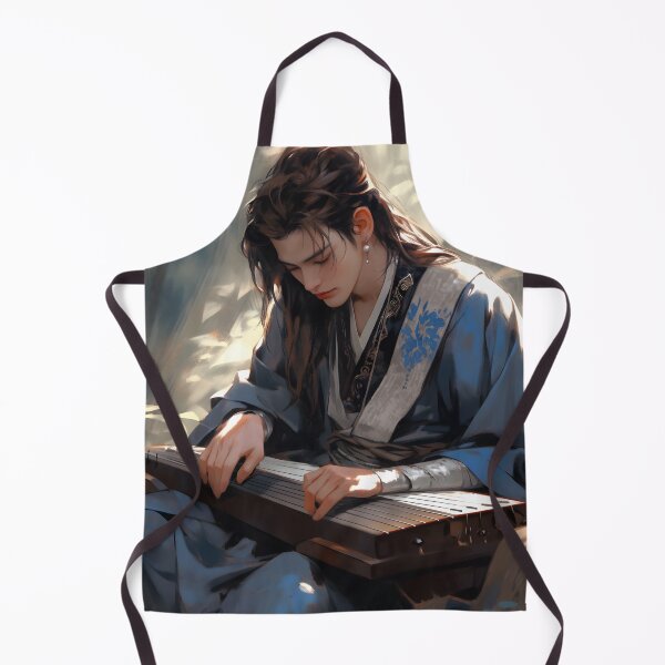 Item preview, Handsome Man Playing the Guqin in Nature designed and sold by Railvas.
