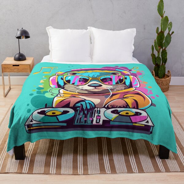Item preview, DJ Otter cute kawaii animal 90s - music lovers designed and sold by Sara-Design2.