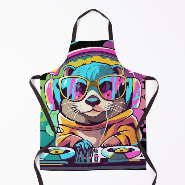 Item preview, DJ Otter cute kawaii animal 90s - music lovers designed and sold by Sara-Design2.