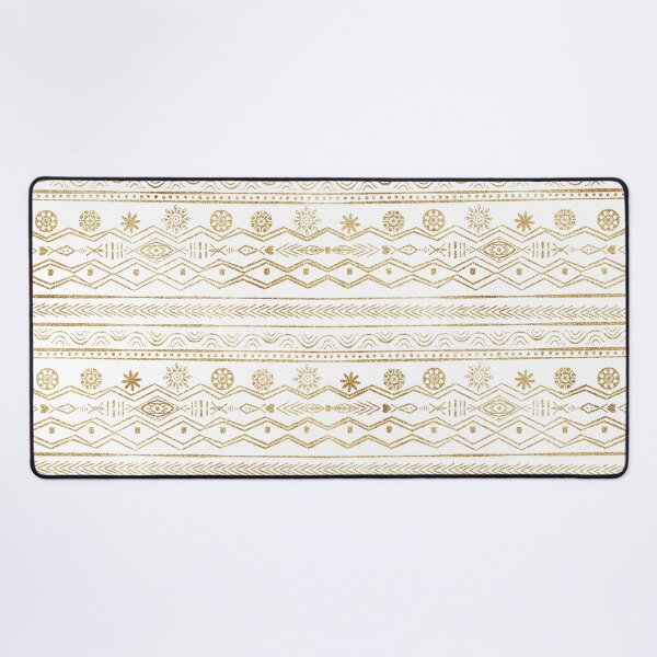 Item preview, White Gold Geometric Aztec Tribal designed and sold by InovArtS.