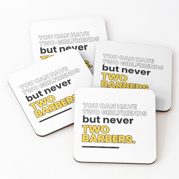 Item preview, You Can Have Two Girlfriends, But Never Two Barbers Vintage Barber Quote designed and sold by Thevulcano.