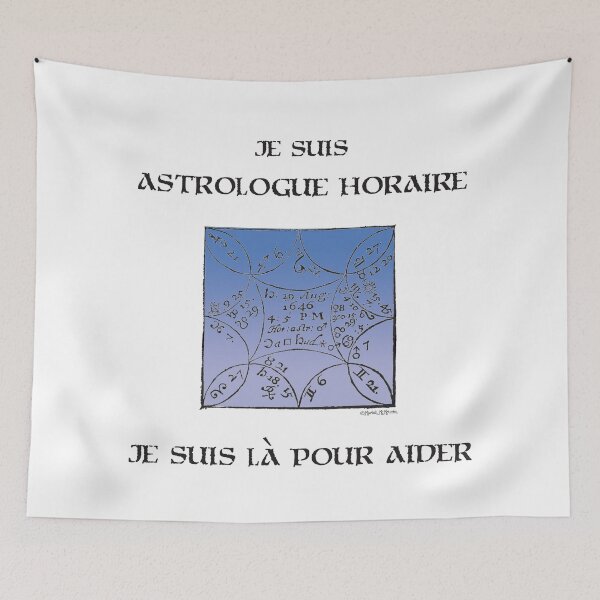 Item preview, Je suis astrologue horaire. Je suis là pour aider.  light blue-lavender gradient designed and sold by mariahmcmo.
