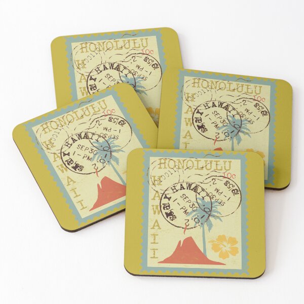 Item preview, Honolulu Hawaii Distressed Postage Stamp  designed and sold by Primroaddesigns.