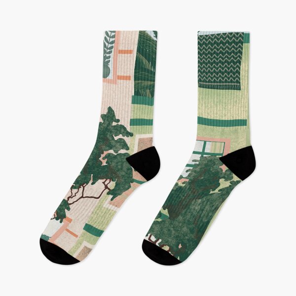 Item preview, Indian homes - green and pink designed and sold by GoodYarns.