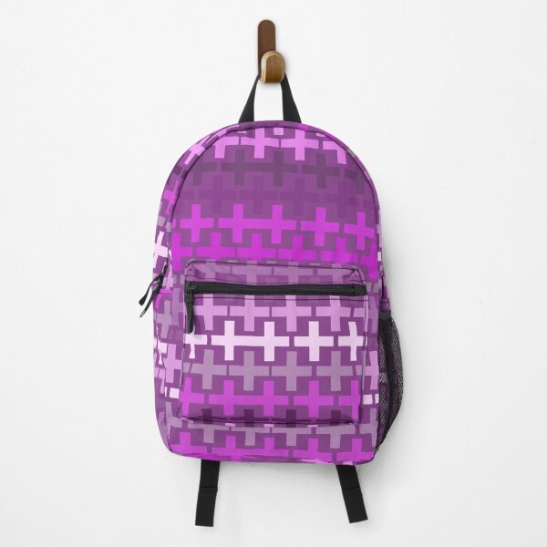 Viele bunte Kreuze violett Rucksack