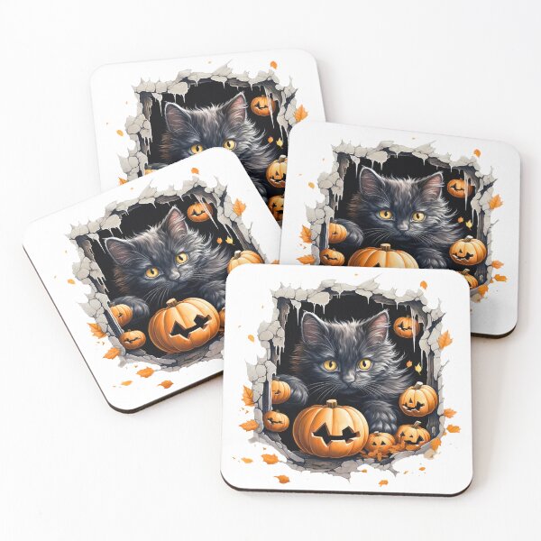 Item preview, 3D Sneaky Black Cat: Halloween's Purrfect Tee designed and sold by Moisky Art.