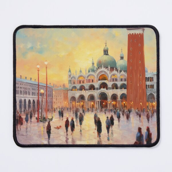 Item preview, An Impressionist Painting of St. Mark's Square (Piazza San Marco) Venice - Italy designed and sold by StudioRedKoala.