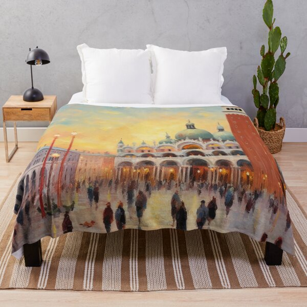 Item preview, An Impressionist Painting of St. Mark's Square (Piazza San Marco) Venice - Italy designed and sold by StudioRedKoala.