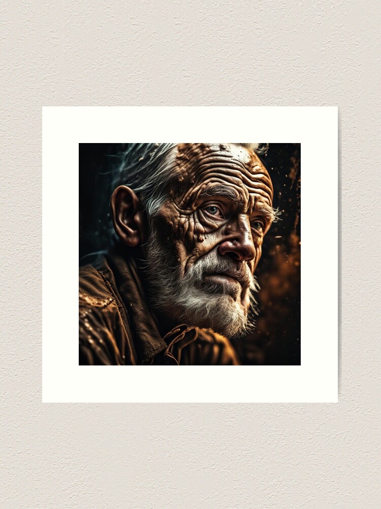 Thumbnail 1 of 3, Art Print, Old Man designed and sold by LenCarol.