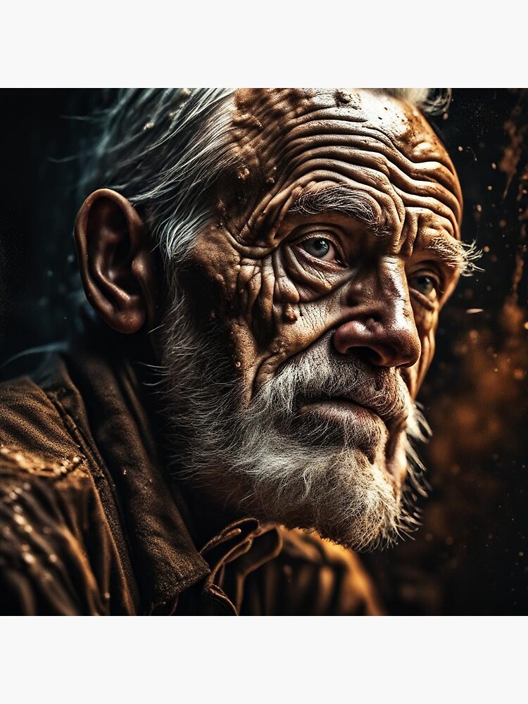 Thumbnail 3 of 3, Art Print, Old Man designed and sold by LenCarol.