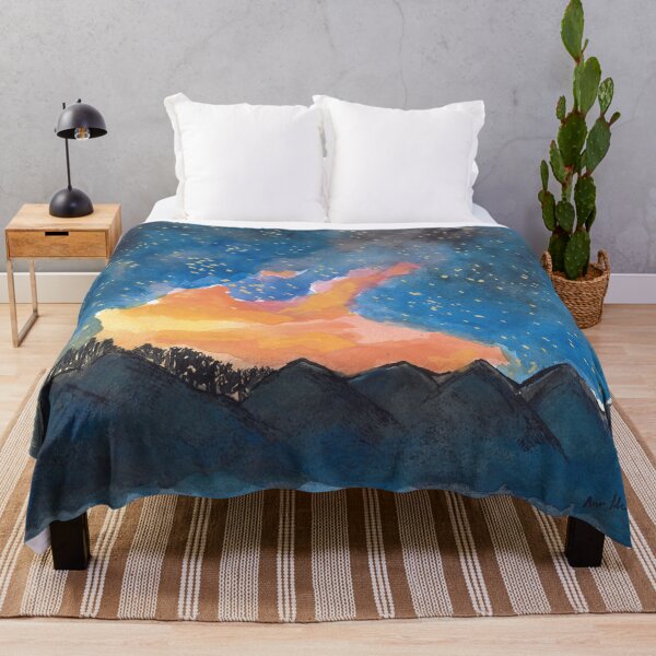 Item preview, My Aurora Bright, Starry Night, Watercolor painting  designed and sold by Lunardreams54.