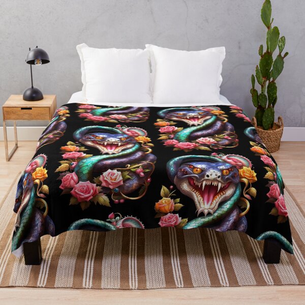 Item preview, Poisonous snake strewn with roses designed and sold by MadinaFatt.