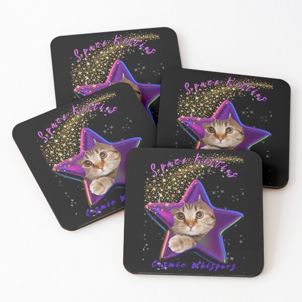 Item preview, Space Kitties. Cosmic Whispers. designed and sold by CuteCatsCoffee.