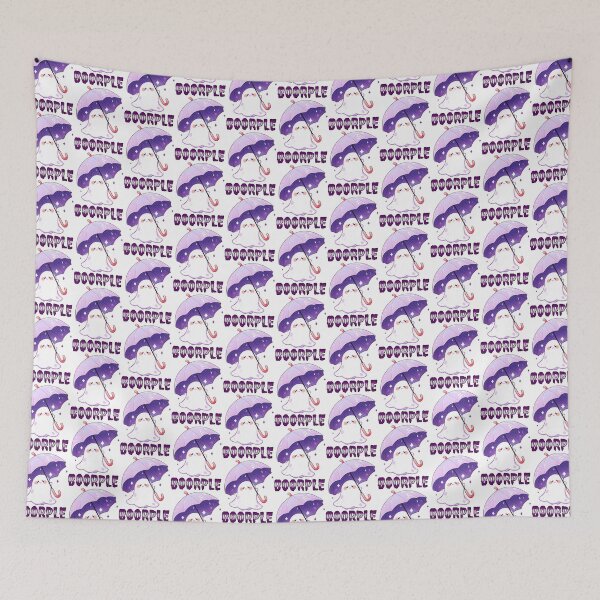 Item preview, Boorple Ghost Umbrella Halloween Boo Purple Laptop Sticker with Textured Shiny Dark Purple Text by Zeesdesign on Redbubble designed and sold by ZEESDESIGN.