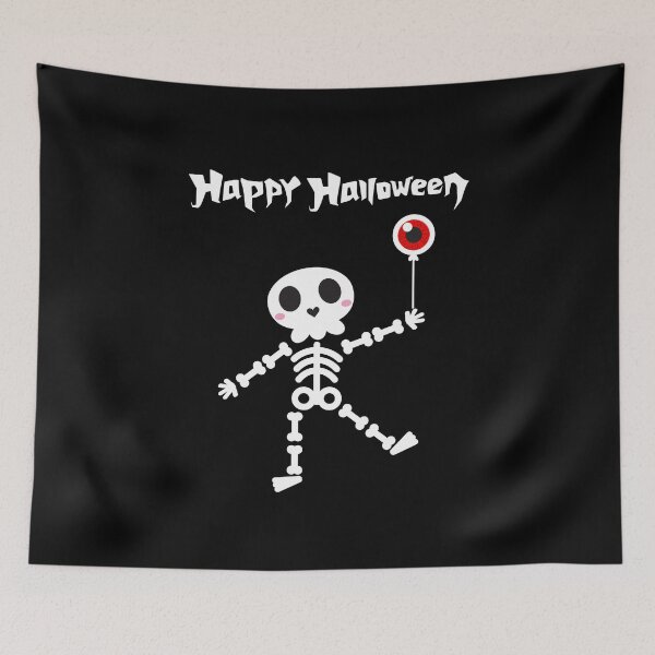 Item preview, Happy halloween Happy skeleton designed and sold by RetroNibylander.