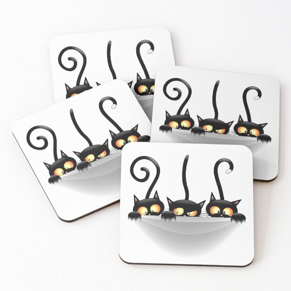 Item preview, Three Naughty Playful Kitties peeking designed and sold by BluedarkArt.