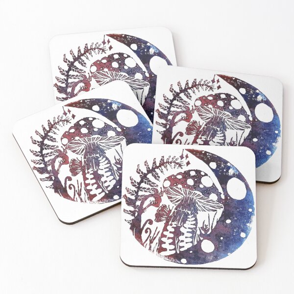 Item preview, Mushroom lino print designed and sold by Glory-Bee.