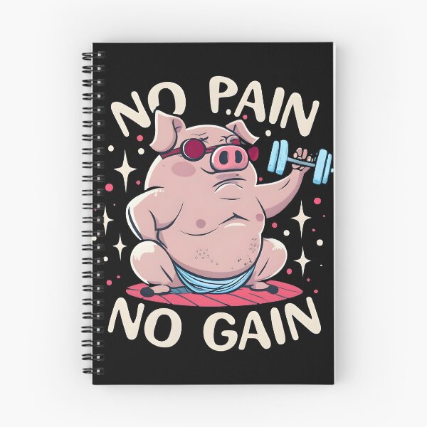Item preview, No pain no gain ,Chubby Pig Working Out with Determination designed and sold by ratchawoot.