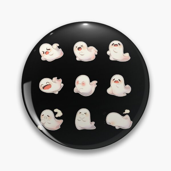 Item preview, Derpy Ghost Emotions Sticker Pack Halloween Laptop Hydroflask by Zeesdesign on Redbubble designed and sold by ZEESDESIGN.
