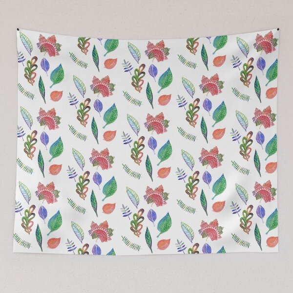 Item preview, Boho patterned leaves designed and sold by bluechalice.