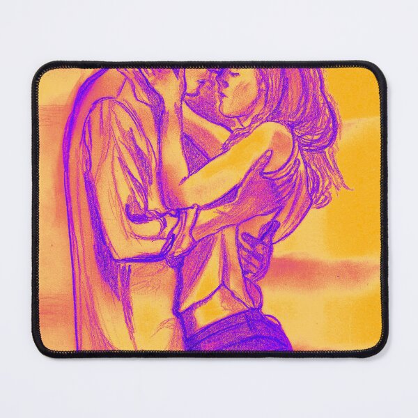 Item preview, "Cosmic Souls" Couple Sketch Drawing with added vibrant Pop-Up Colors designed and sold by Lunardreams54.