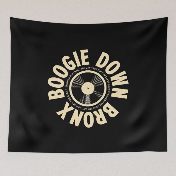 Item preview, Boogie Down Bronx Hip Hop Logo - Vintage Vinyl Record Design designed and sold by Boogosh.