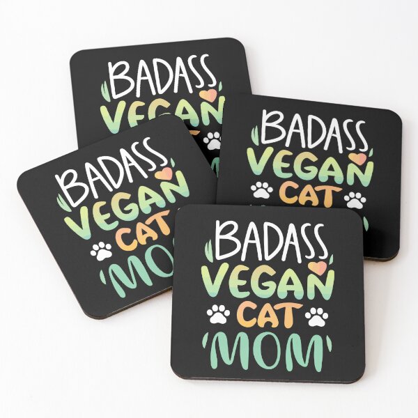 Item preview, Badass Vegan Cat Mom Plant Based Vegan Diet Cat Feline Mom Gift designed and sold by TMelonShop.