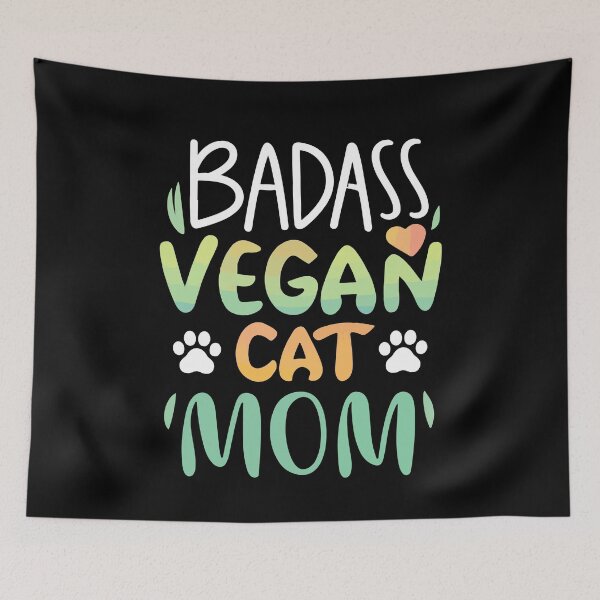 Item preview, Badass Vegan Cat Mom Plant Based Vegan Diet Cat Feline Mom Gift designed and sold by TMelonShop.