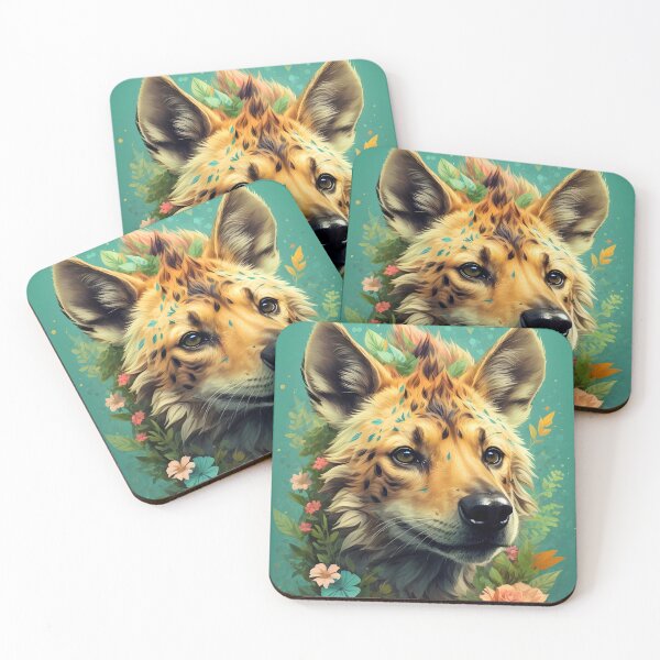Item preview, Ultra Realistic Hyena with Vintage Floral Design designed and sold by Ceemko's Vintage Corner.