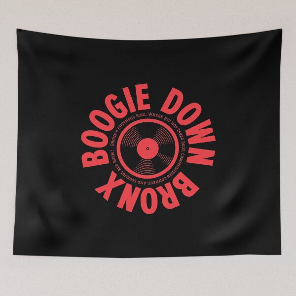 Item preview, Boogie Down Bronx Hip Hop Logo - Vintage Vinyl Record Design designed and sold by Boogosh.