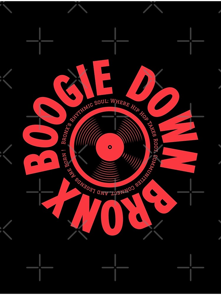 Boogie Down Bronx Hip Hop Logo - Vintage Vinyl Record Design