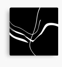 Organic No. 8 White on Black Minimalism #artprints #redbubble #decor #design Canvas Print