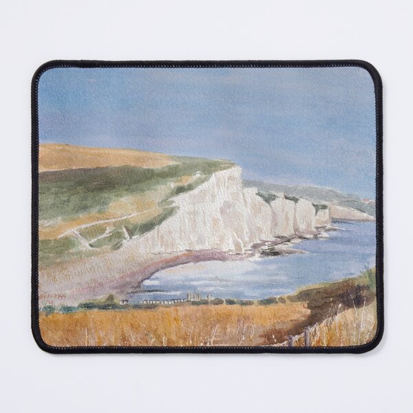 Item preview, Seven Sisters cliffs near Brighton watercolor painting hand painted designed and sold by ColorandColor.